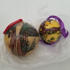 lot of 2 christmas ornaments One Santa And One An Angel